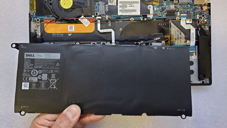 Dell battery removed