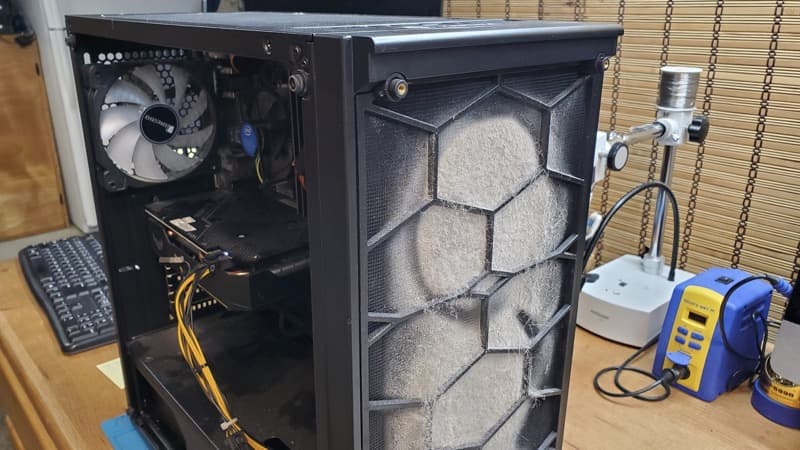 Dust buildup gaming PC