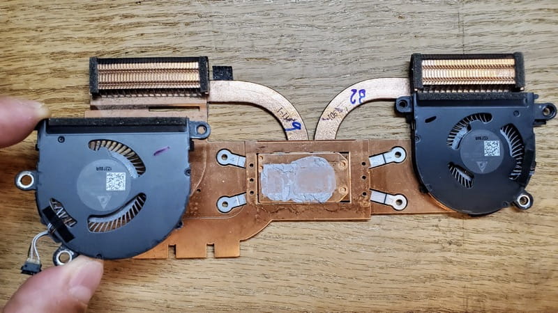 Both fans attached to heatsink