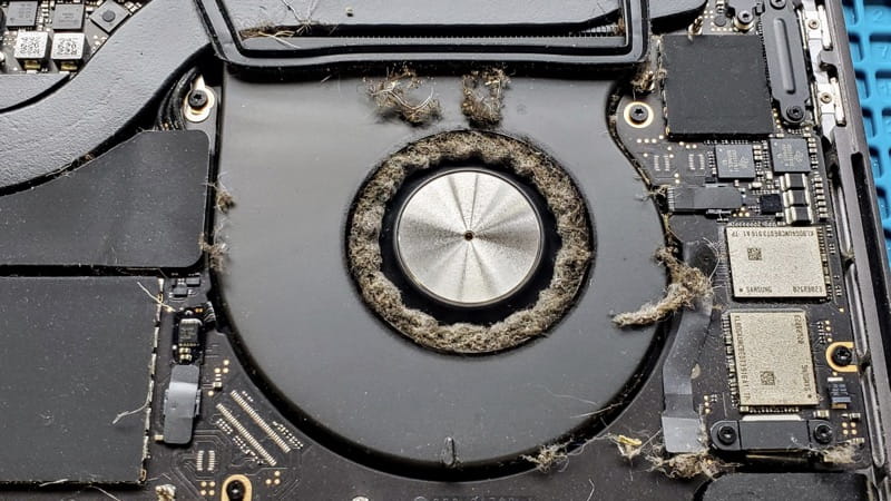 Dusty Mac laptop fan