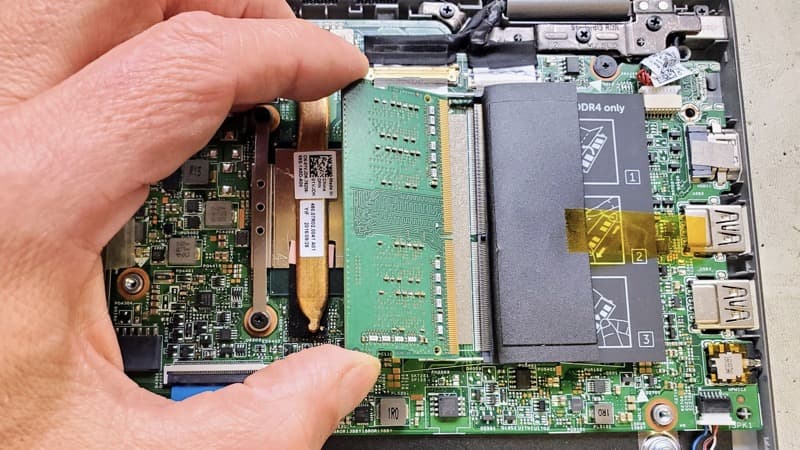 Memory removal from laptop