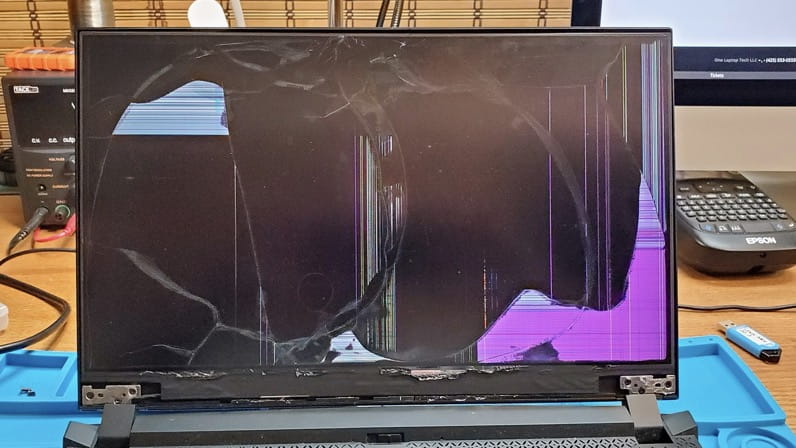 PC screen is cracked